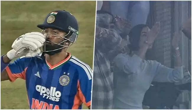 हार्दिक पांड्या का शानदार प्रदर्शन, गर्लफ्रेंड को दिया फ्लाइंग किस