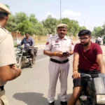 लोहारू पुलिस का सडक़ सुरक्षा अभियान: 7 वाहनों के चालान