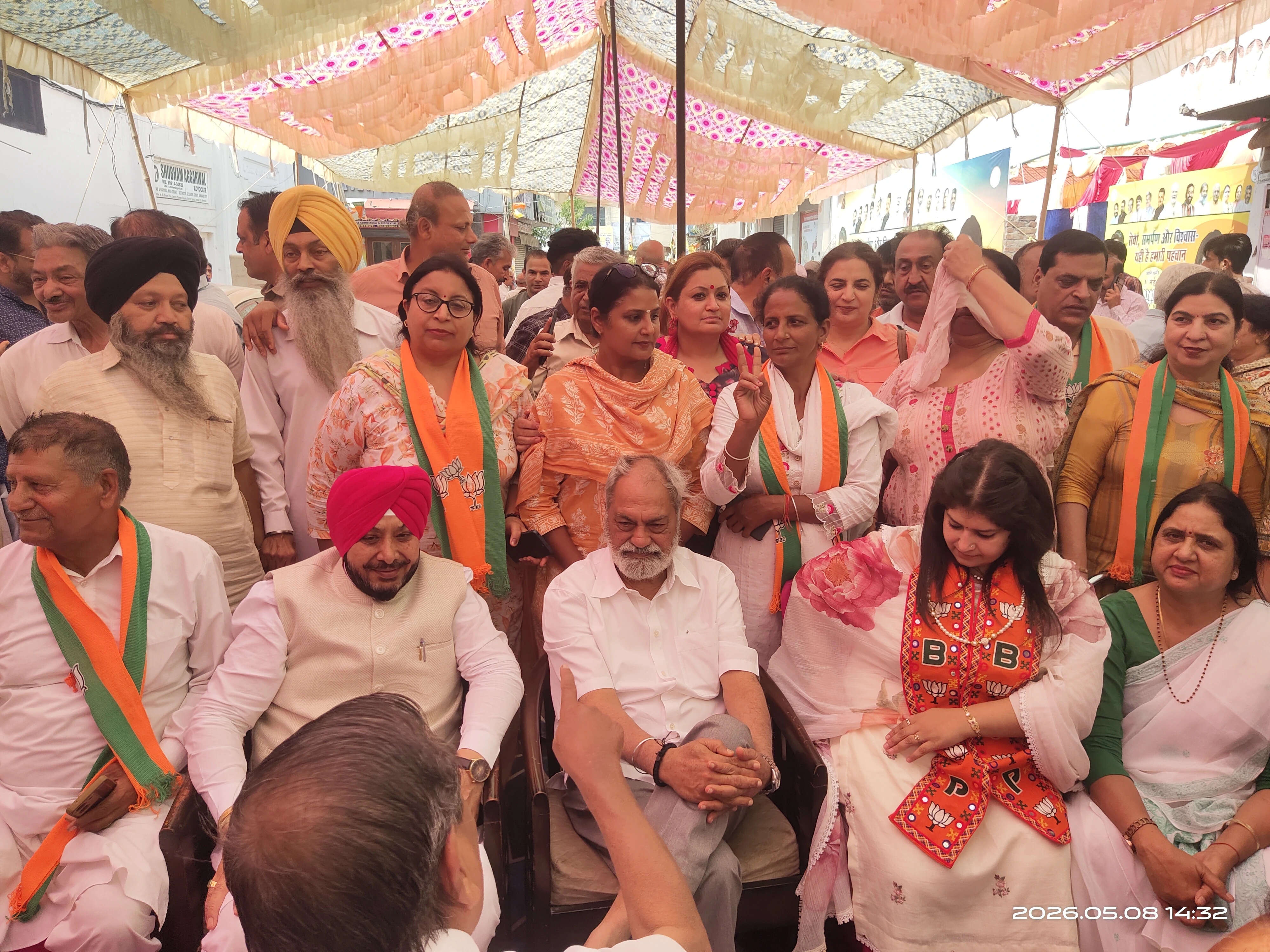 अंबाला नगर निगम चुनाव में भाजपा की जीत का भरोसा जताते पंडित विनोद शर्मा