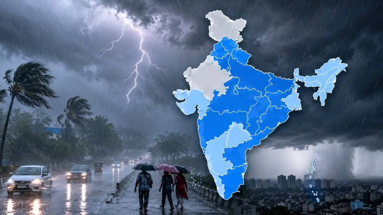 भारत में मौसम का मिजाज बदला: 17 राज्यों में भारी बारिश और तूफान का अलर्ट