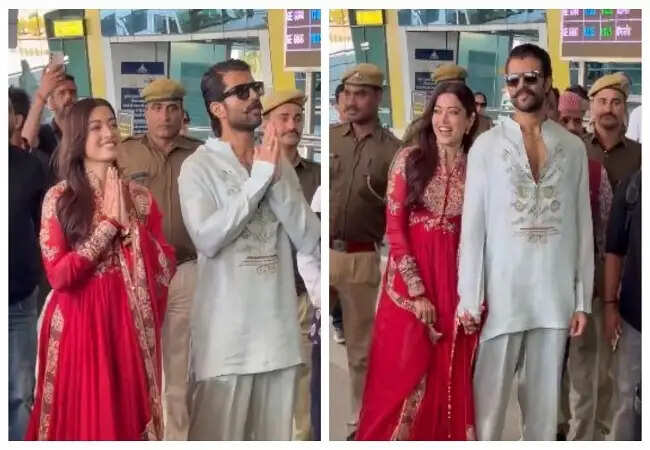 विजय देवरकोंडा और रश्मिका मंदाना की शादी के बाद पहली सार्वजनिक उपस्थिति