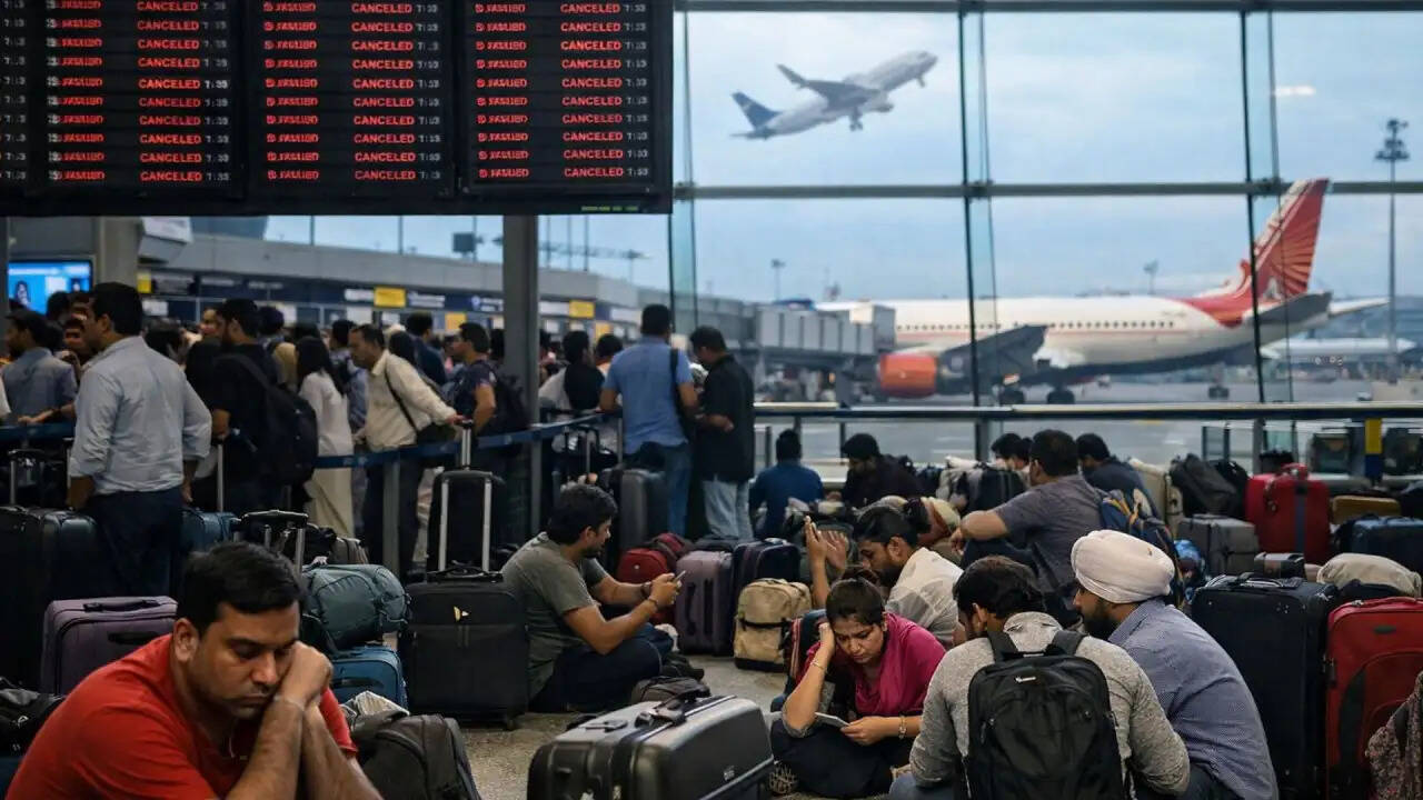 दिल्ली एयरपोर्ट पर अंतरराष्ट्रीय उड़ानों में भारी रद्दीकरण, यात्रियों की बढ़ी मुश्किलें