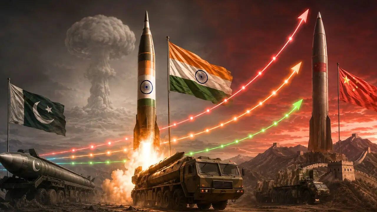 भारत ने परमाणु हथियारों की दौड़ में पाकिस्तान को पीछे छोड़ा, चीन के स्तर पर पहुंचा