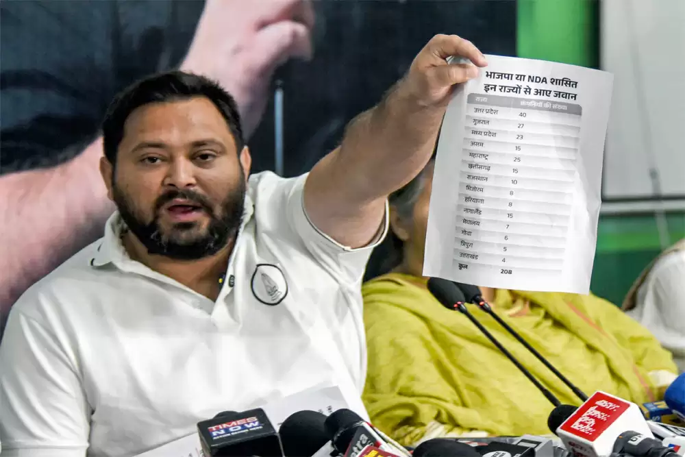 तेजस्वी यादव की प्रेस कॉन्फ्रेंस में उठे कई सवाल, भाजपा और चुनाव आयोग पर निशाना