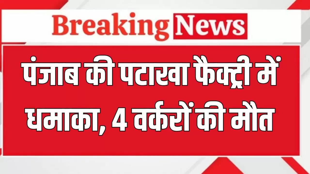 पंजाब में पटाखा फैक्ट्री में धमाका, चार कर्मचारियों की जान गई