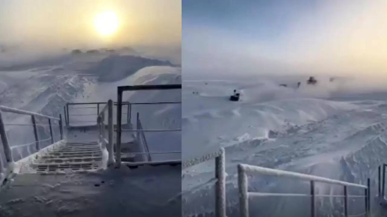 अंटार्कटिका का चौंकाने वाला वीडियो: -62 डिग्री सेल्सियस में बर्फीला नजारा