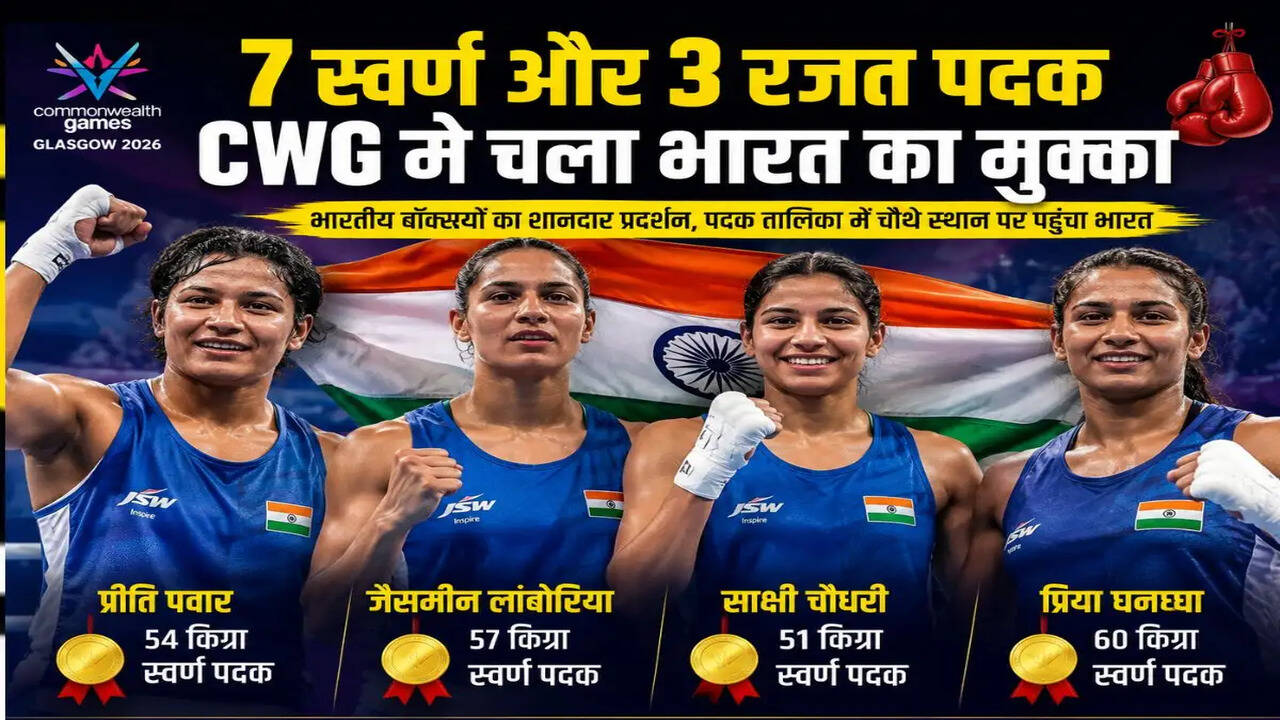कॉमनवेल्थ गेम्स 2026: भारतीय मुक्केबाजों ने जीते 7 स्वर्ण और 3 रजत पदक
