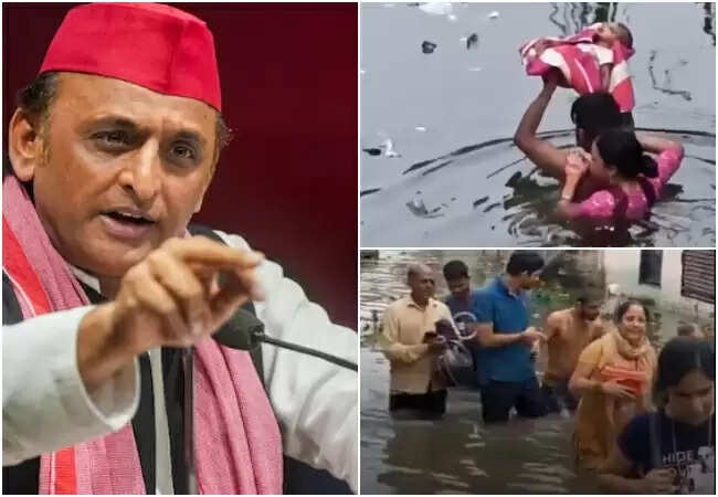 प्रयागराज में जलभराव: अखिलेश यादव ने भाजपा पर लगाया भ्रष्टाचार का आरोप