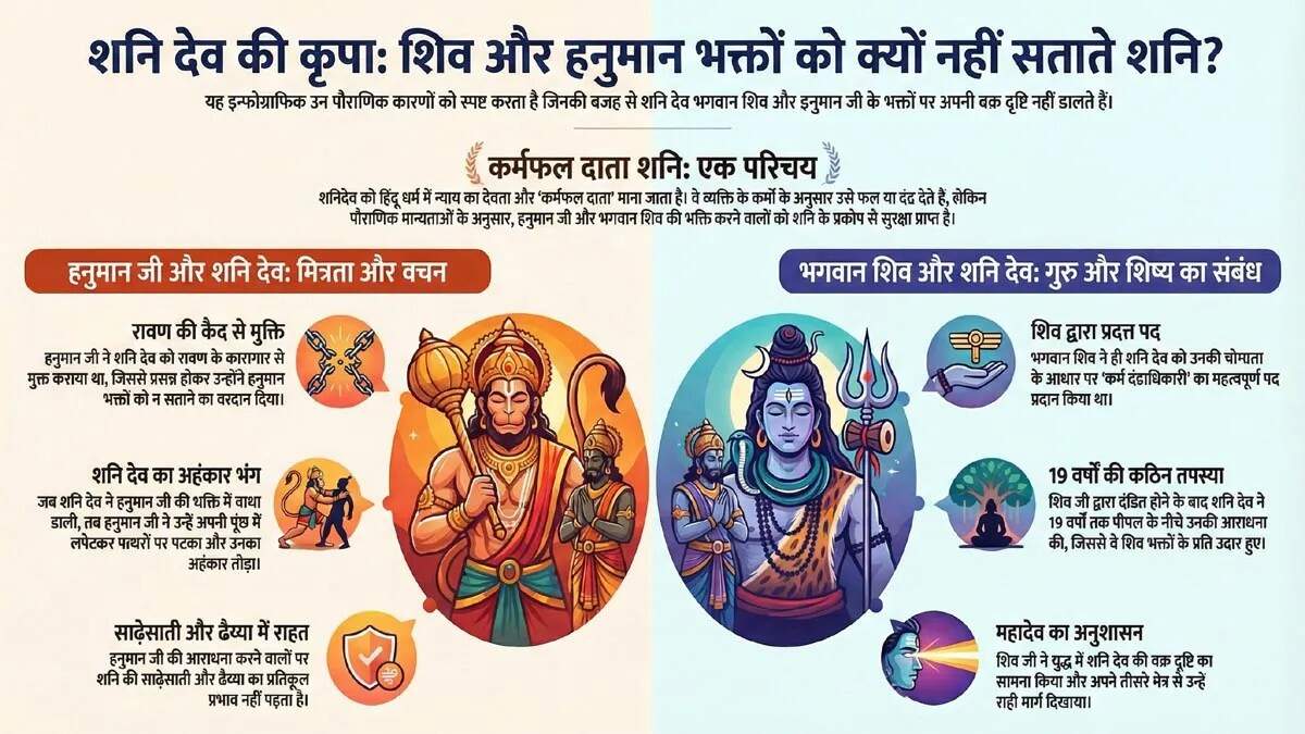 शनिदेव का हनुमान जी और शिवजी के प्रति सम्मान: पौराणिक कथाएँ