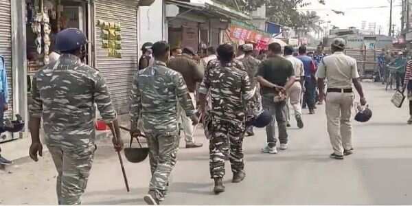 भाजपा के एसपी कार्यालय घेराव के दौरान रणक्षेत्र बना बशीरहाट