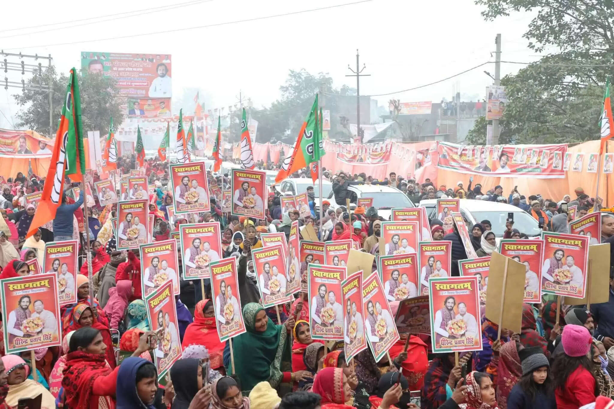 भाजपा प्रदेश अध्यक्ष पंकज चौधरी का महराजगंज में भव्य स्वागत