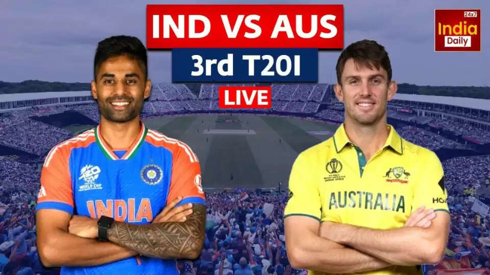 भारत बनाम ऑस्ट्रेलिया: तीसरे टी20 मैच की लाइव अपडेट्स