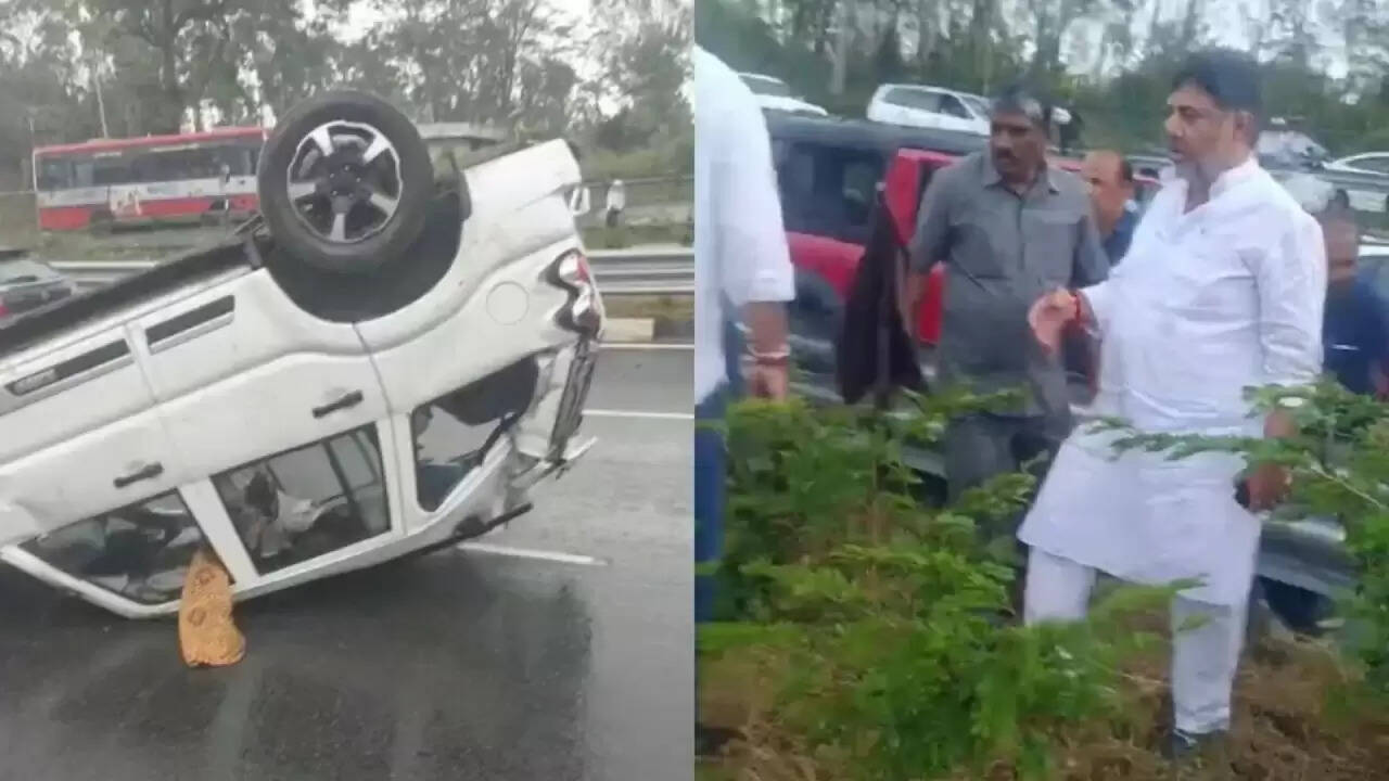 कर्नाटक के उपमुख्यमंत्री डीके शिवकुमार की सड़क दुर्घटना में बाल-बाल बचने की कहानी