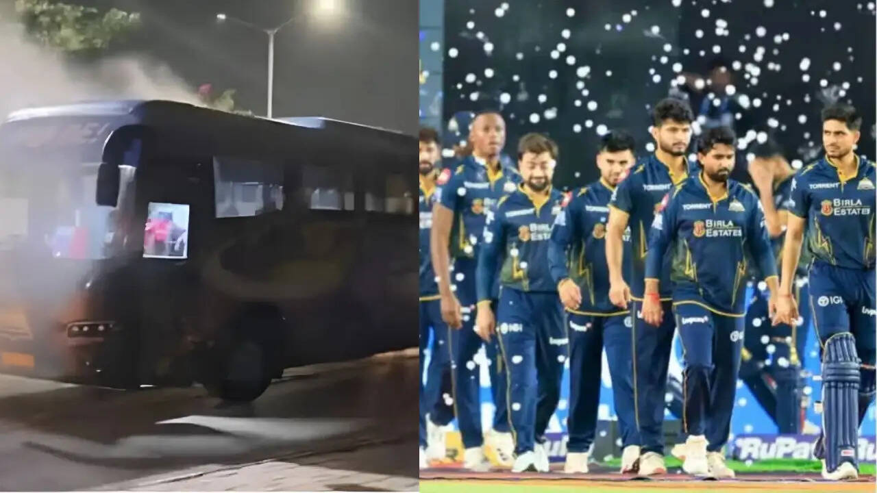गुजरात टाइटंस की बस में शॉर्ट सर्किट: आईपीएल 2026 फाइनल के बाद आई नई मुसीबत