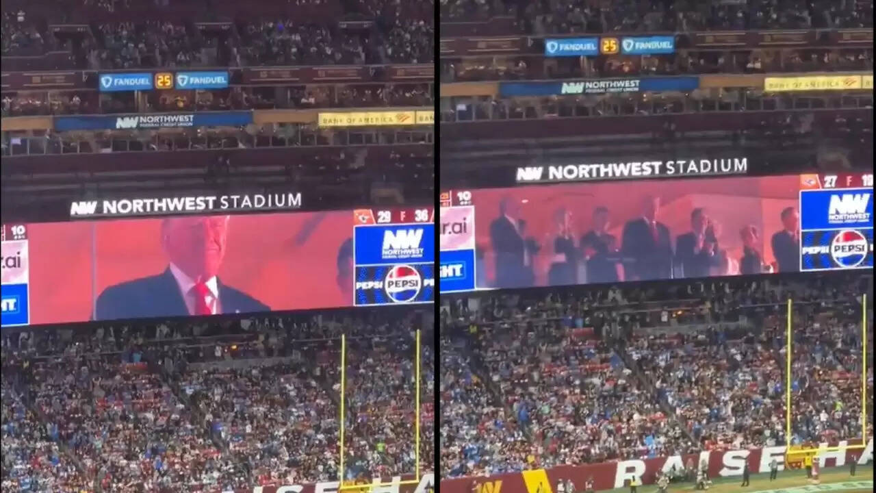 डोनाल्ड ट्रंप का NFL गेम में ऐतिहासिक आगमन