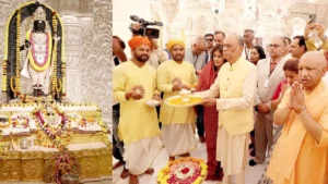 मॉरीशस के प्रधानमंत्री का अयोध्या दौरा: राम जन्मभूमि मंदिर में पूजा