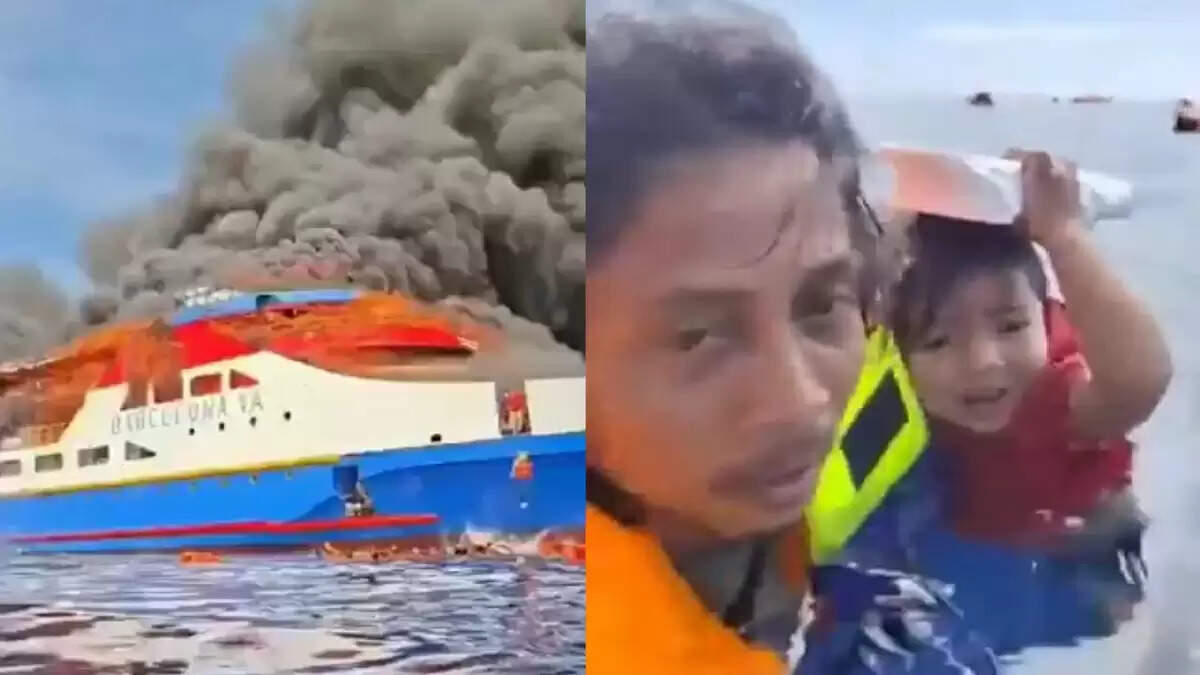 इंडोनेशिया में जहाज में आग: 280 यात्रियों की जान बचाने की कोशिश