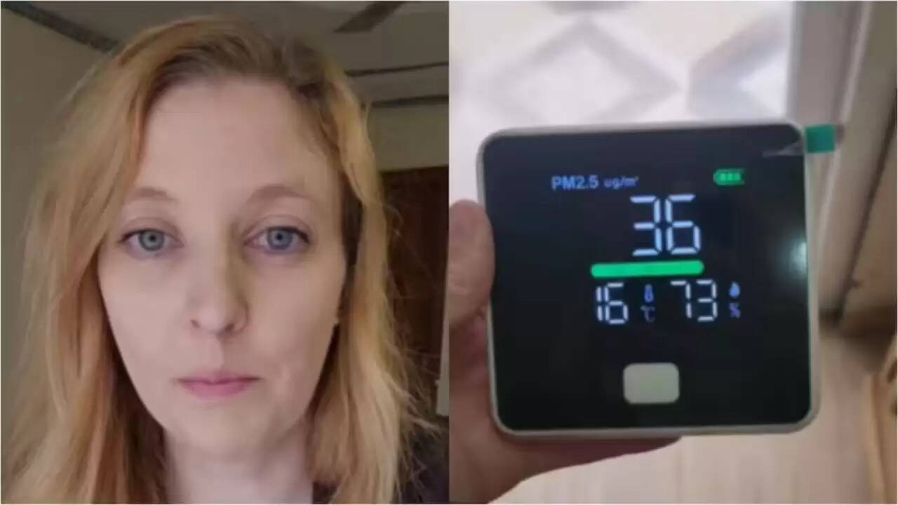 दिल्ली में प्रदूषण से बचने के लिए अमेरिकी महिला का अनोखा तरीका