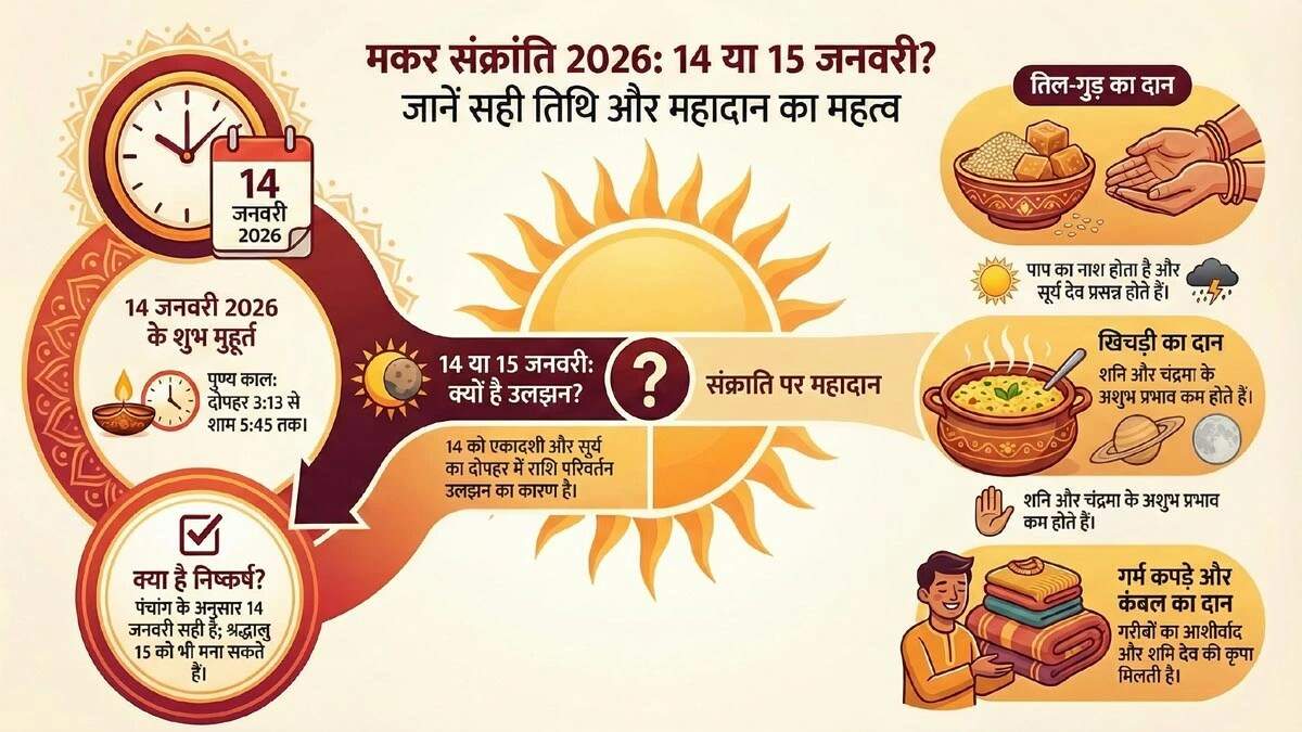 मकर संक्रांति 2026: तारीख और दान की परंपराएं