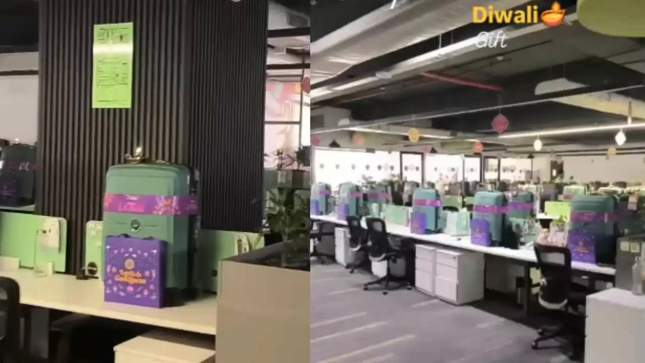 दिवाली पर कर्मचारियों को मिला अनोखा उपहार, वीडियो हुआ वायरल
