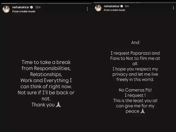 नेहा कक्कड़ ने काम और रिश्तों से लिया ब्रेक, फैंस की चिंता बढ़ी