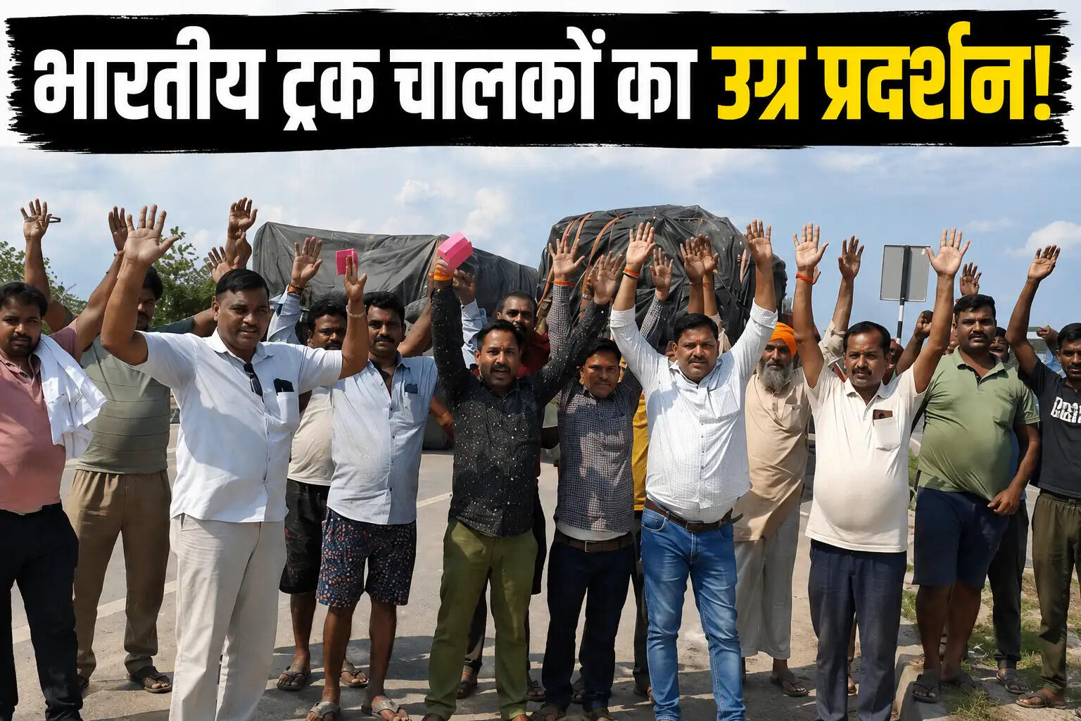 सोनौली बॉर्डर पर ट्रक चालकों का प्रदर्शन, नेपाल यातायात विभाग के खिलाफ गुस्सा