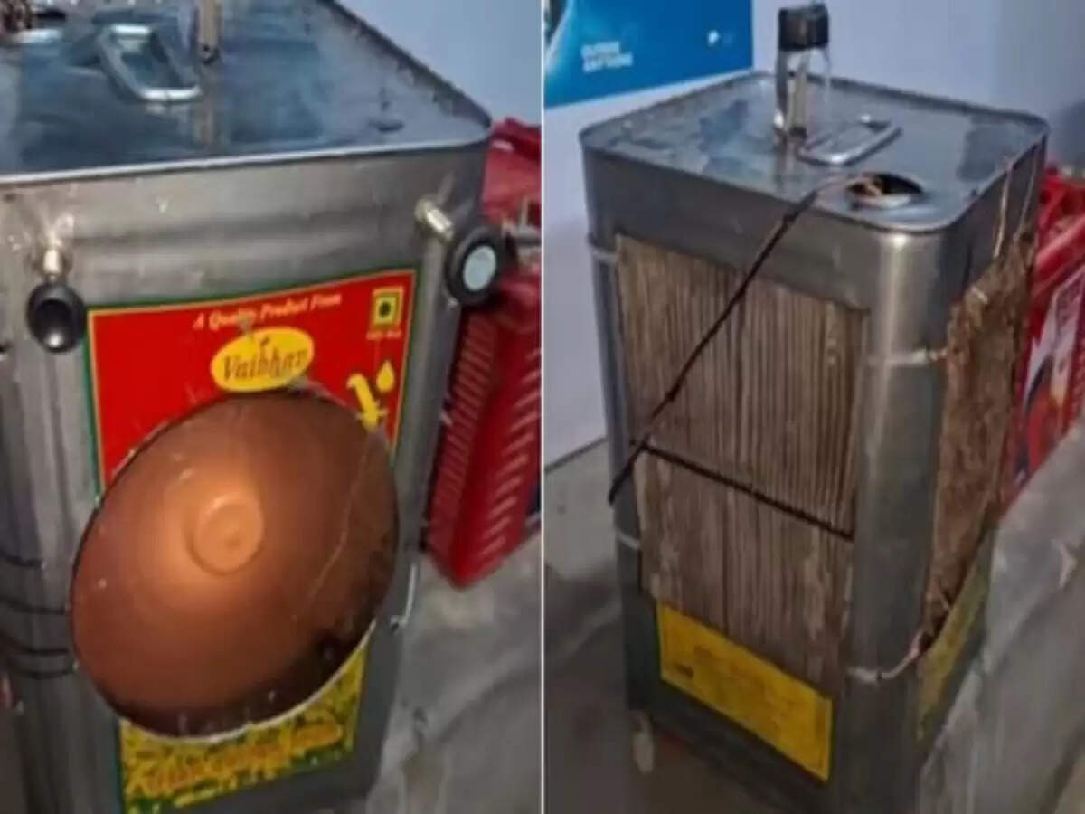 खाली तेल के कनस्तर से बना अनोखा कूलर, देसी टैलेंट की मिसाल