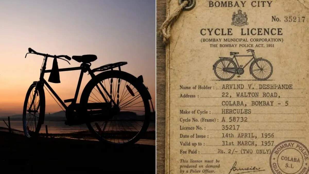 1940 के दशक में साइकिल चलाने के लिए लाइसेंस की आवश्यकता