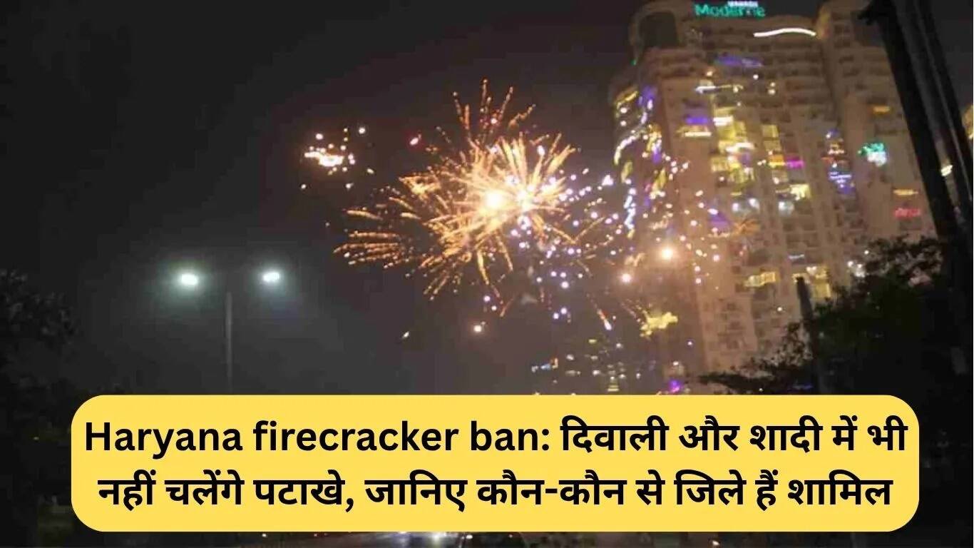 हरियाणा में पटाखों पर स्थायी प्रतिबंध: जानें किन जिलों में लागू होगा