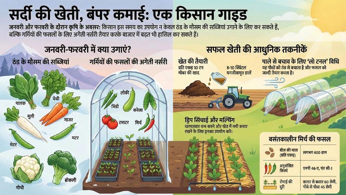 जनवरी में मिर्च की खेती के लिए विशेषज्ञों की सलाह