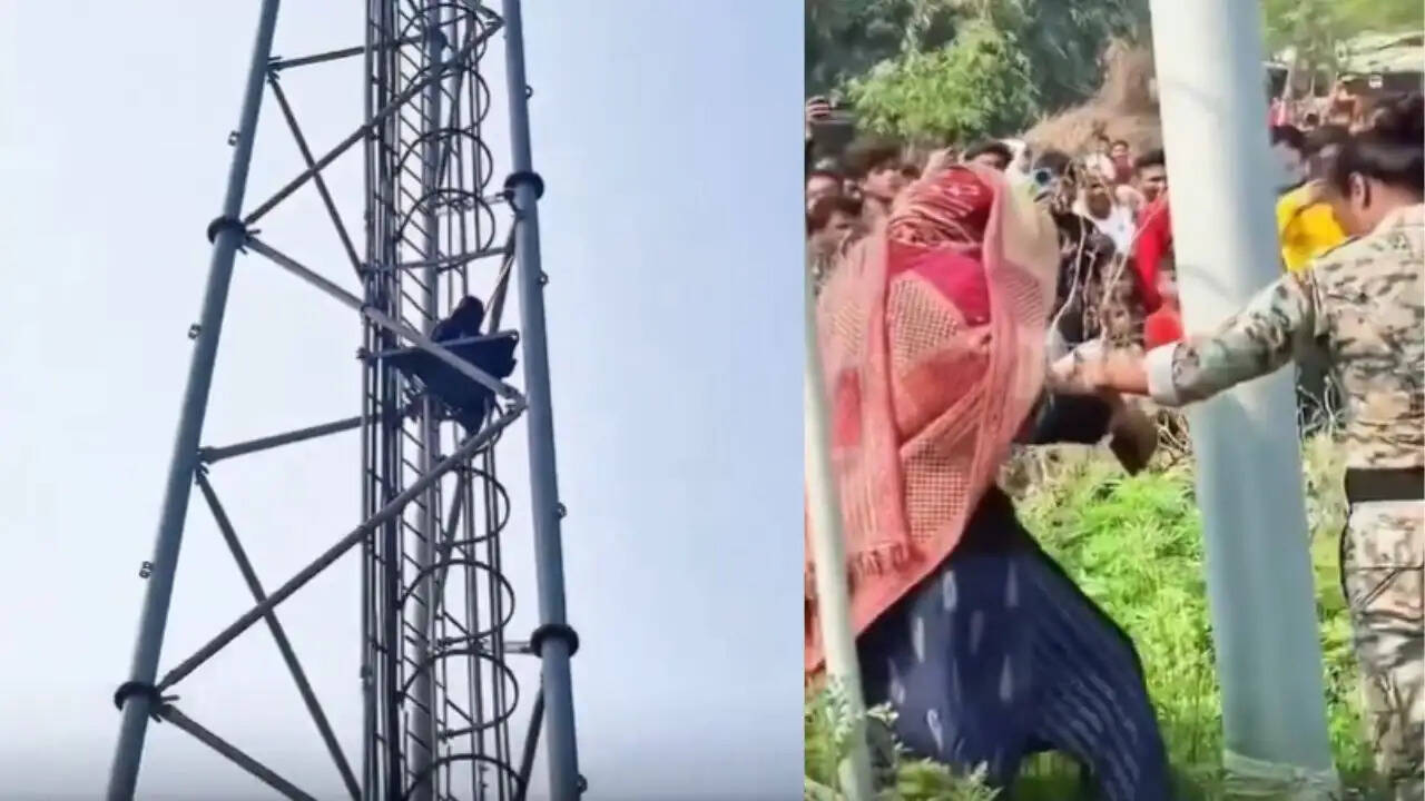 गोपालगंज में मोबाइल टावर पर चढ़ी महिला, प्रेमी की रिहाई की मांग