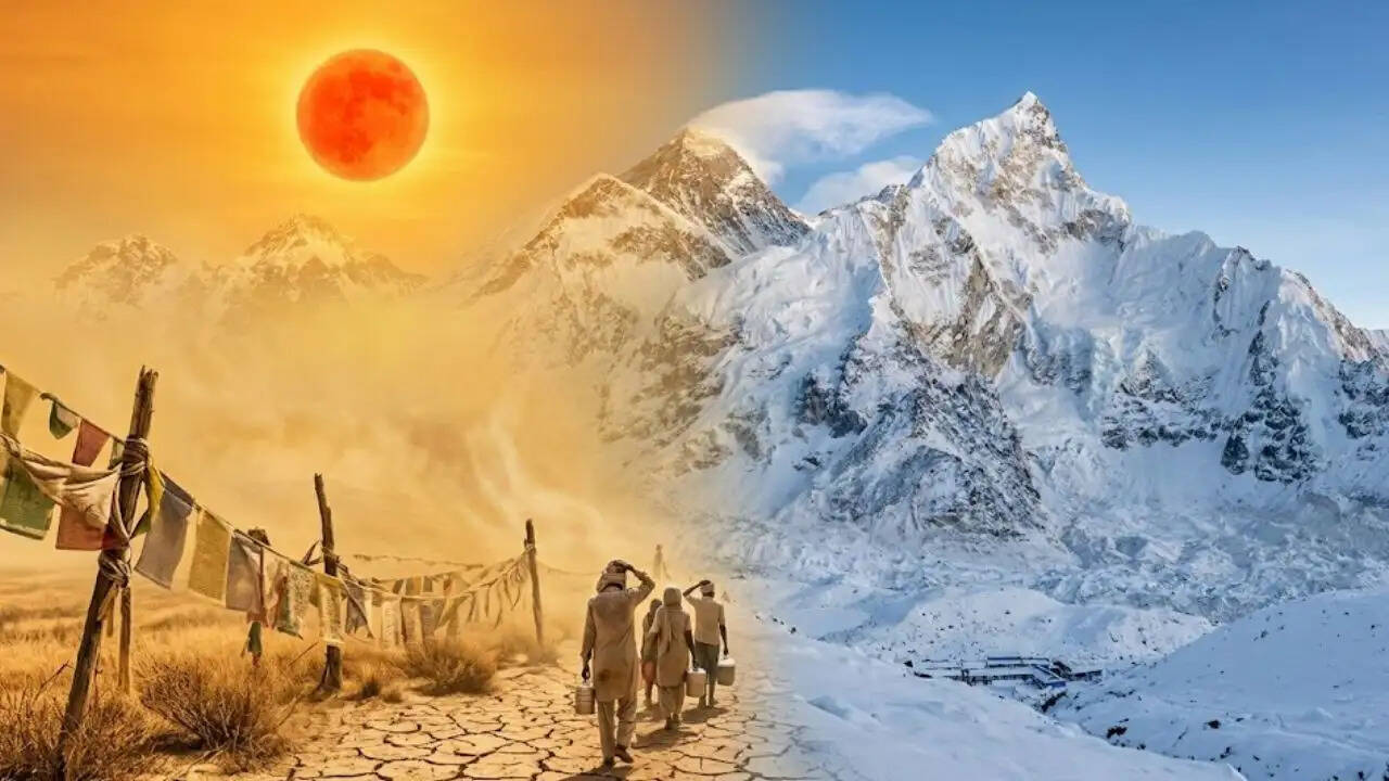 भारत में मौसम का अजीब खेल: गर्मी से जूझते लोग और बर्फबारी का आनंद लेते पहाड़ी क्षेत्र