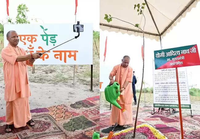 मुख्यमंत्री योगी आदित्यनाथ ने अयोध्या में पौधरोपण महाअभियान का शुभारंभ किया