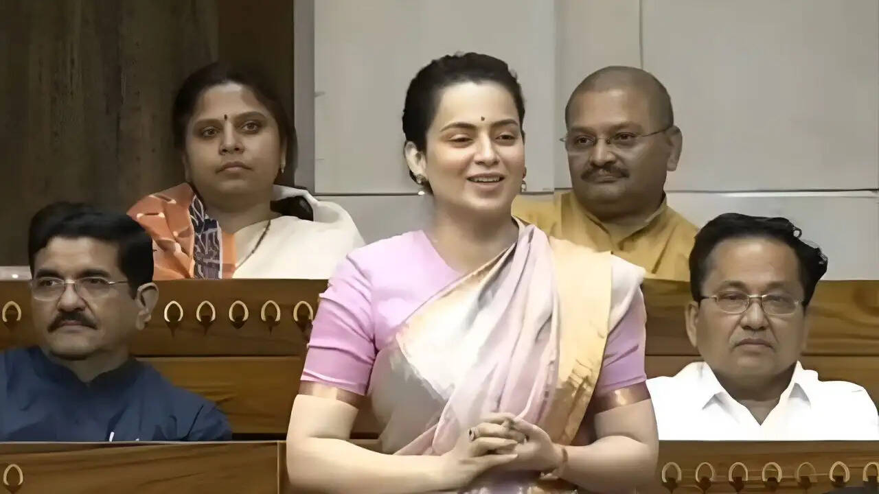 महिला आरक्षण बिल पर कंगना रनौत का जोरदार भाषण, संसद में गहमागहमी