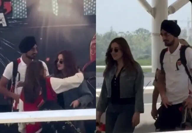 अर्शदीप सिंह और समरीन कौर के रिश्ते की चर्चा, एयरपोर्ट पर नजर आए