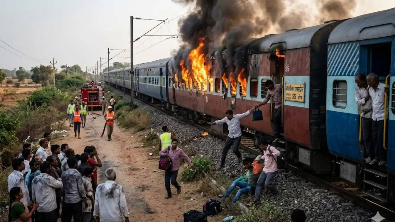 चारमीनार एक्सप्रेस में आग: यात्रियों में मची अफरा-तफरी, जानें पूरी घटना