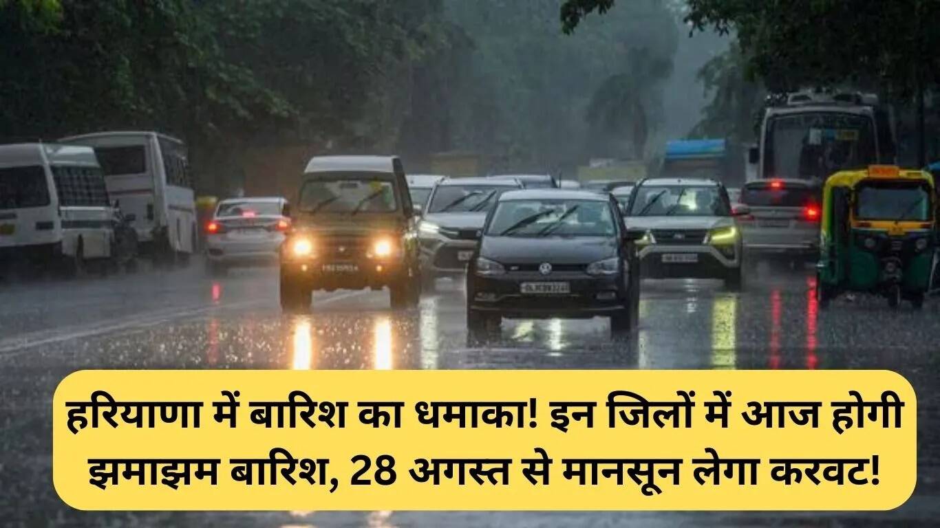 हरियाणा में बारिश का मौसम: जानें किन जिलों में होगी भारी बारिश