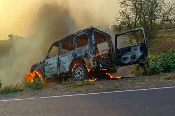 अजमेर में चलती कार में आग लगने से चार लोगों की मौत