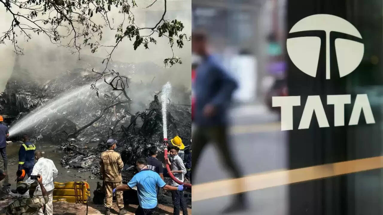 अहमदाबाद में एयर इंडिया का विमान हादसा: टाटा समूह के शेयरों में भारी गिरावट