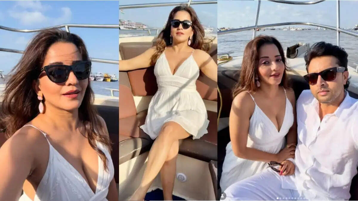 मोनालिसा का बोल्ड लुक: यॉट पर पति के साथ रोमांटिक पल