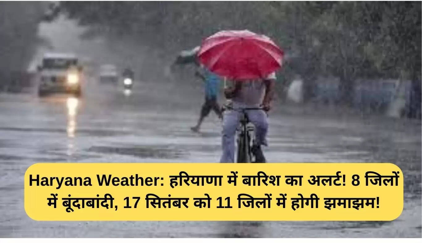 हरियाणा में मौसम का बदलाव: 17 सितंबर को भारी बारिश की संभावना