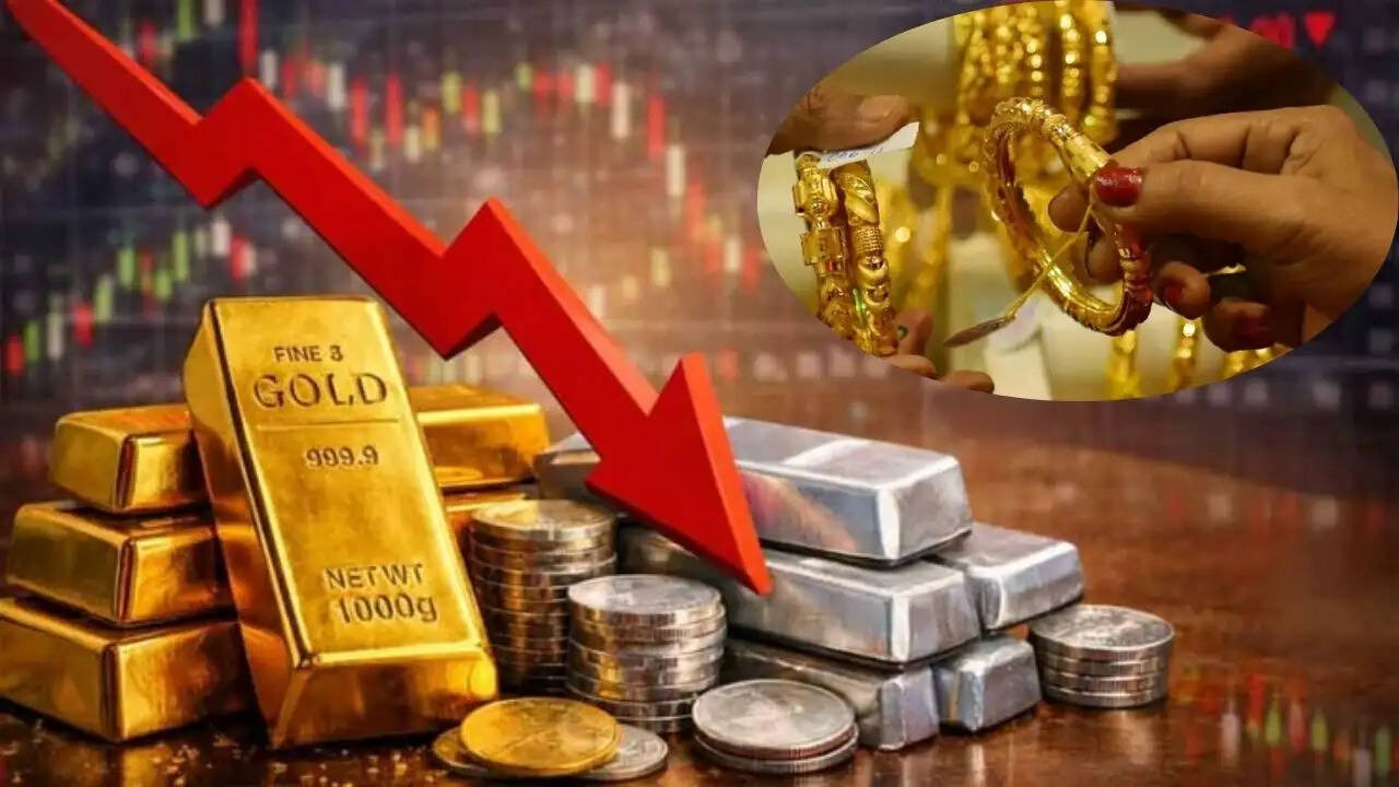 सोने और चांदी की कीमतों में गिरावट का सिलसिला जारी