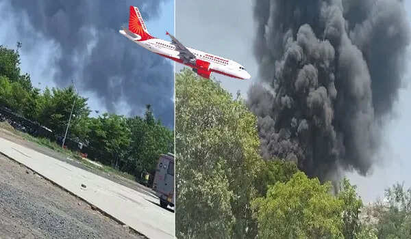 अहमदाबाद में एअर इंडिया का विमान टेकऑफ के दौरान दुर्घटनाग्रस्त