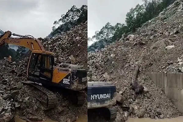 यमुनोत्री हाईवे पर भू-धंसाव से यातायात ठप, श्रद्धालु फंसे
