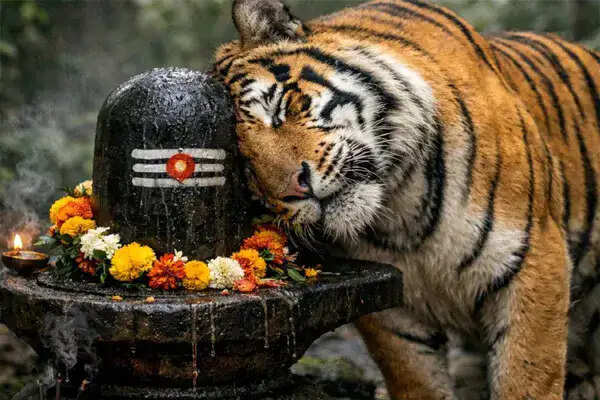 कटनी में बाघ की शिवलिंग पर भक्ति का अनोखा दृश्य, वीडियो हुआ वायरल