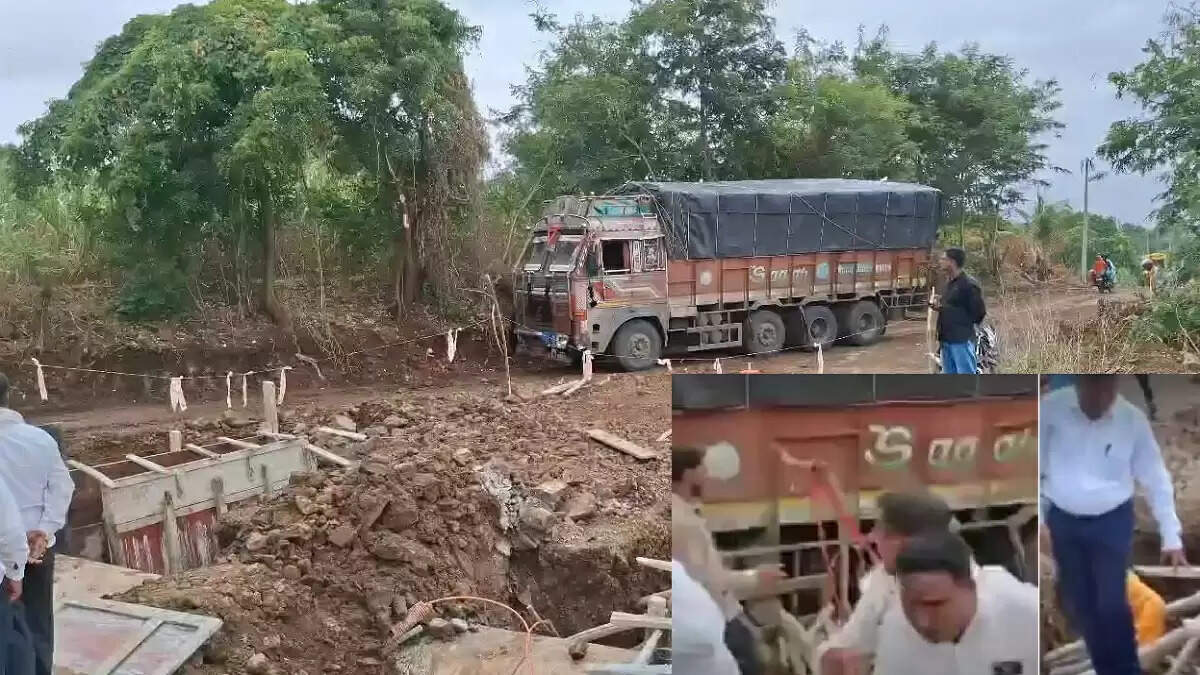 मुंबई में सड़क निरीक्षण के दौरान ट्रक पलटा, इंजीनियर और टीम ने बचाई जान
