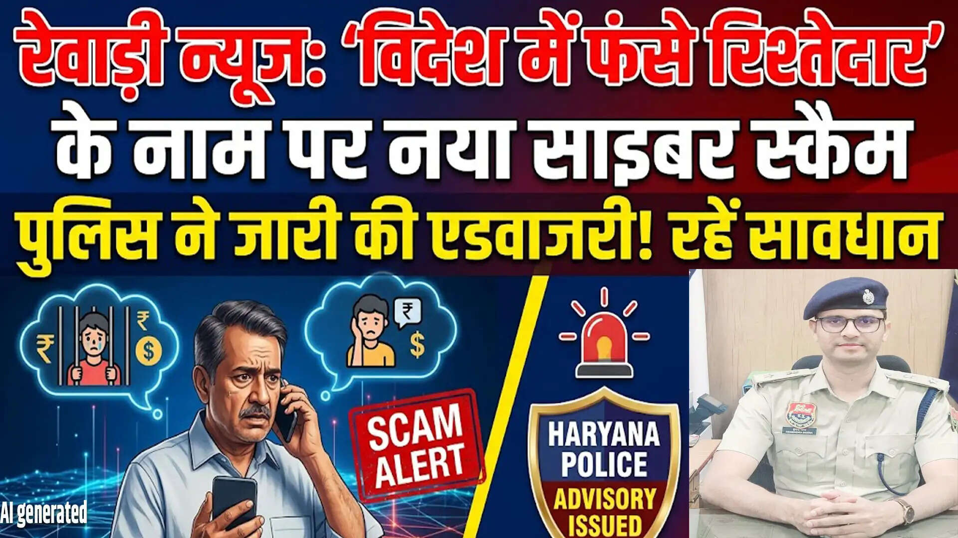 पुलिस ने चेतावनी दी: विदेश में फंसे रिश्तेदार के नाम पर नया साइबर ठगी का तरीका