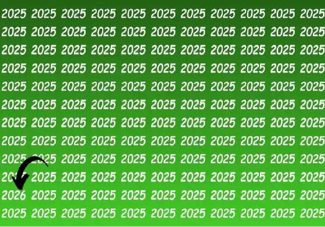 क्या आप 2026 को 2025 की भीड़ में ढूंढ सकते हैं? यह पहेली है चुनौतीपूर्ण!