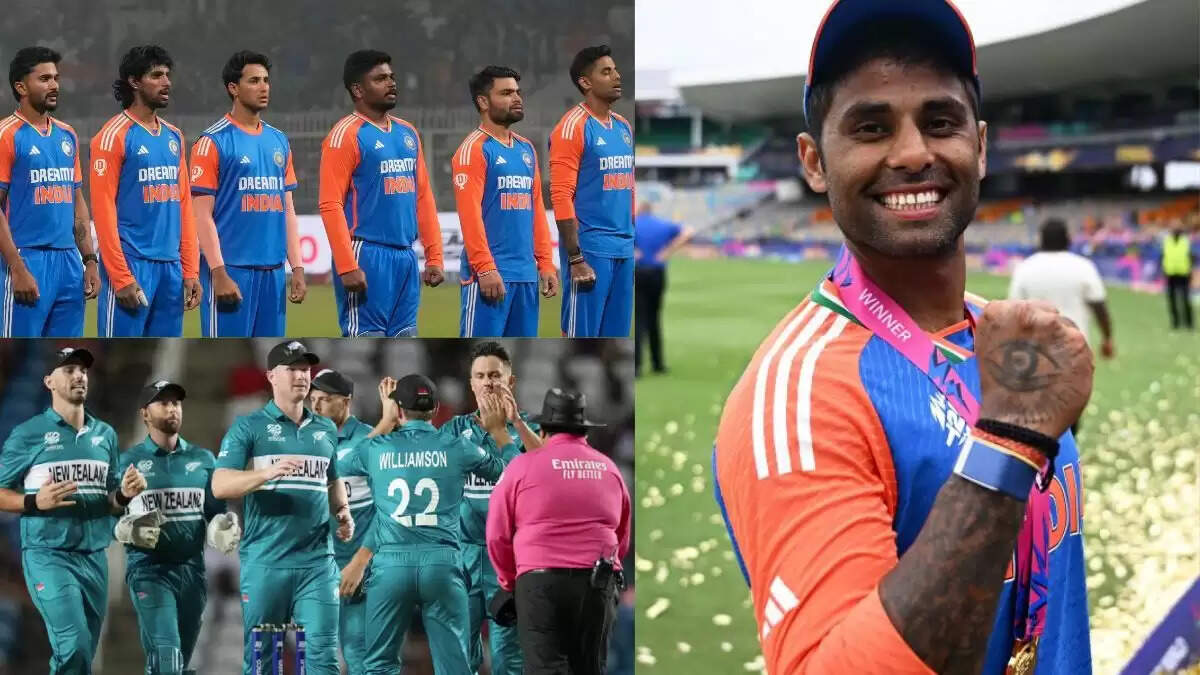 भारत में 5 टी20 मैचों के लिए कीवी टीम का आगमन, सूर्या की कप्तानी में 16 खिलाड़ी तैयार