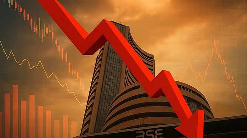 भारतीय शेयर बाजार में भारी गिरावट, विदेशी निवेशकों की बिकवाली का असर